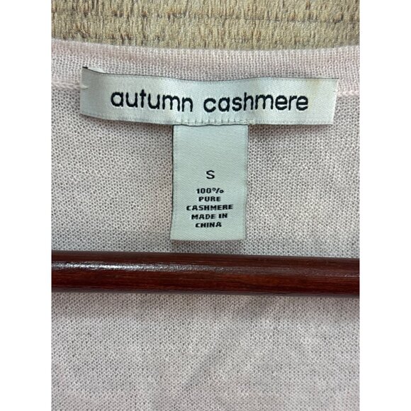 Autumn Cashmere Pink Wrap Top S 100% Cashmere - Picture 3 of 6